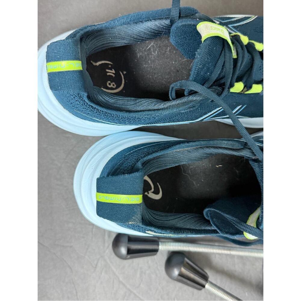 ASICS Gel Nimbus 26 Running Shoes French Blue/Electric Lime Men's Size 11.5 - Picture 9 of 10